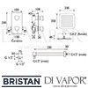 Bristan Bright Thermostatic Shower Pack Dimensions